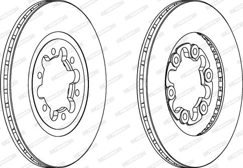 Ferodo DDF608 - Тормозной диск autospares.lv