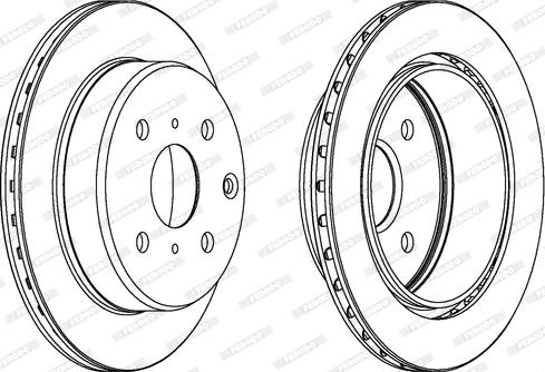 Ferodo DDF611 - Тормозной диск autospares.lv