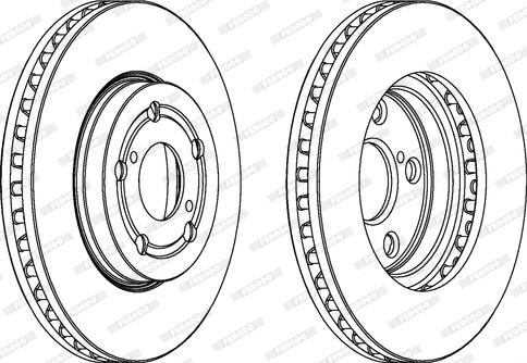 Ferodo DDF621 - Тормозной диск autospares.lv