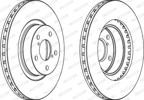 Ferodo DDF679 - Тормозной диск autospares.lv