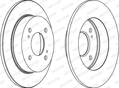 Ferodo DDF674 - Тормозной диск autospares.lv