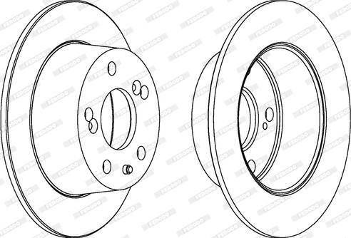 Ferodo DDF094 - Тормозной диск autospares.lv