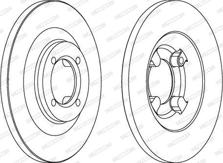 Ferodo DDF049 - Тормозной диск autospares.lv