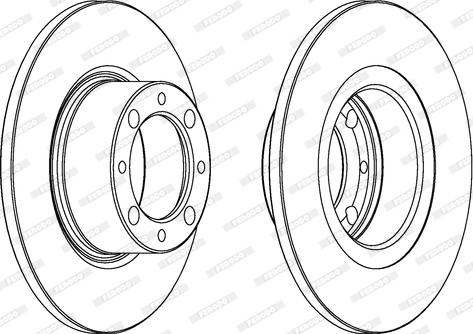 Ferodo DDF044 - Тормозной диск autospares.lv