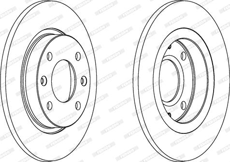 Ferodo DDF059 - Тормозной диск autospares.lv