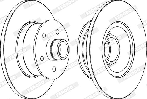 Ferodo DDF057X - Тормозной диск autospares.lv