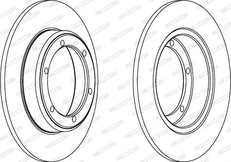 Ferodo DDF060 - Тормозной диск autospares.lv