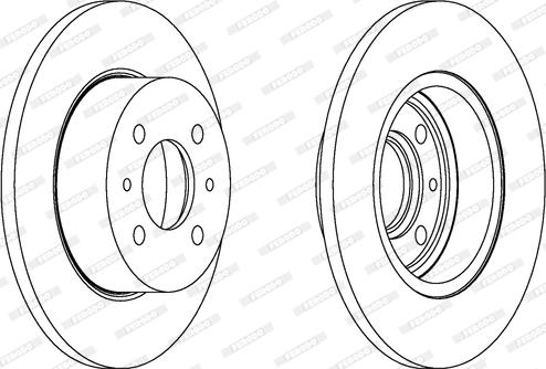 Ferodo DDF081 - Тормозной диск autospares.lv