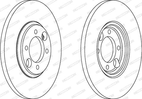 Ferodo DDF034 - Тормозной диск autospares.lv