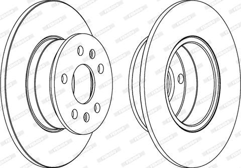 Ferodo DDF033 - Тормозной диск autospares.lv