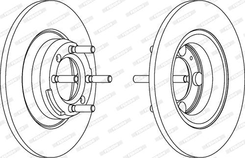 Ferodo DDF037 - Тормозной диск autospares.lv