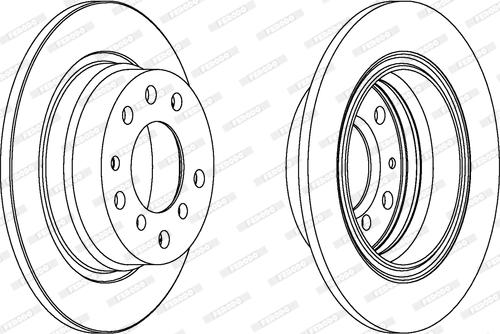 Ferodo DDF022 - Тормозной диск autospares.lv