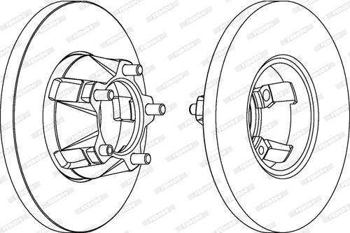 Ferodo DDF076 - Тормозной диск autospares.lv