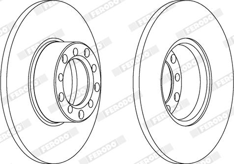 Ferodo DDF071X - Тормозной диск autospares.lv