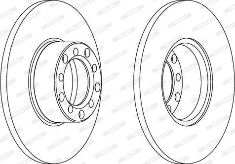 Ferodo DDF071 - Тормозной диск autospares.lv