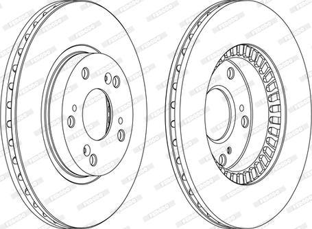 Ferodo DDF1496P-D - Тормозной диск autospares.lv