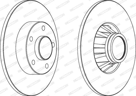 Ferodo DDF1498 - Тормозной диск autospares.lv