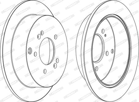 Ferodo DDF1493C-D - Тормозной диск autospares.lv