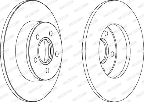 Ferodo DDF1497 - Тормозной диск autospares.lv