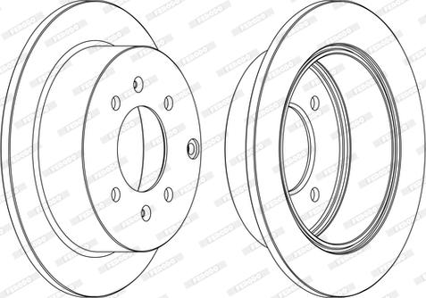 Ferodo DDF1448P-D - Тормозной диск autospares.lv