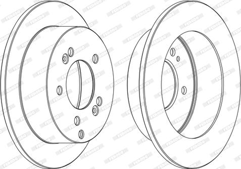 Ferodo DDF1447P-D - Тормозной диск autospares.lv