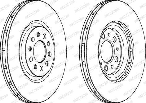 Ferodo DDF1455 - Тормозной диск autospares.lv