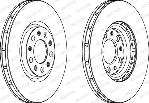 Ferodo DDF145-1 - Тормозной диск autospares.lv