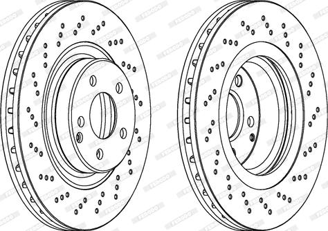 Ferodo DDF1458 - Тормозной диск autospares.lv