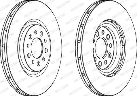 Ferodo DDF1453C - Тормозной диск autospares.lv