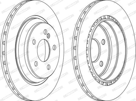 Ferodo DDF1457C-1-D - Тормозной диск autospares.lv