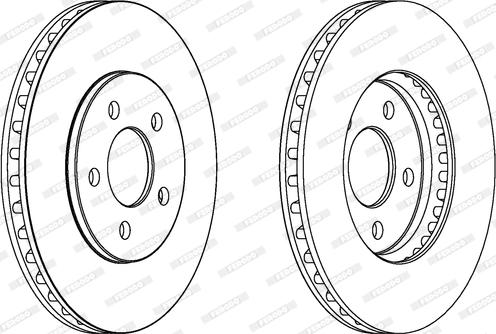 Ferodo DDF1407 - Тормозной диск autospares.lv