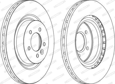 Ferodo DDF1434C-1-D - Тормозной диск autospares.lv