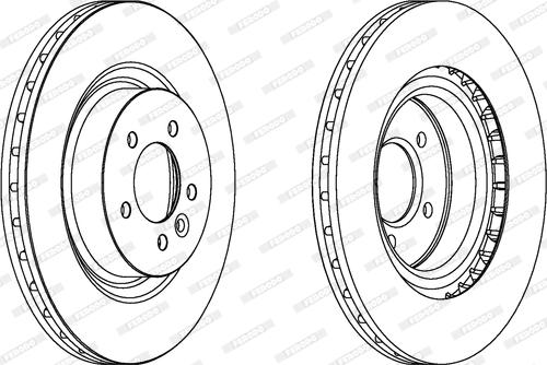 Ferodo DDF1434 - Тормозной диск autospares.lv