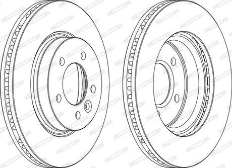 Ferodo DDF1430C-1-D - Тормозной диск autospares.lv