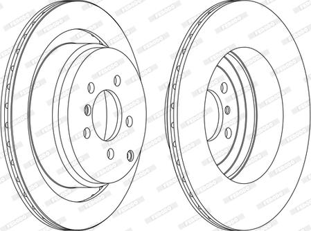 Ferodo DDF1437C-1-D - Тормозной диск autospares.lv