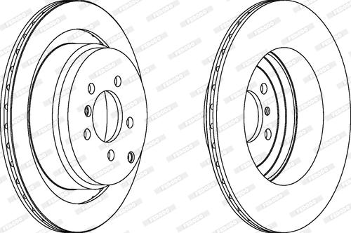 Ferodo DDF1437 - Тормозной диск autospares.lv