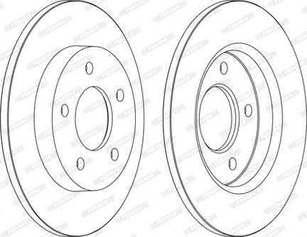 Ferodo DDF1420P-D - Тормозной диск autospares.lv