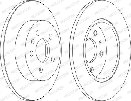 Ferodo DDF1423C-D - Тормозной диск autospares.lv