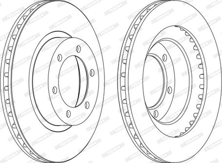 Ferodo DDF1594C-D - Тормозной диск autospares.lv