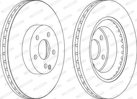 Ferodo DDF1595C-1-D - Тормозной диск autospares.lv