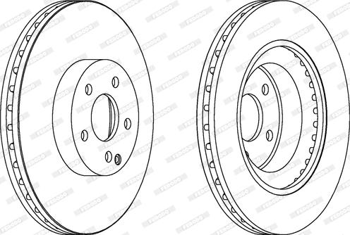 Ferodo DDF1595C - Тормозной диск autospares.lv