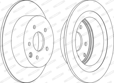 Ferodo DDF1590P-D - Тормозной диск autospares.lv