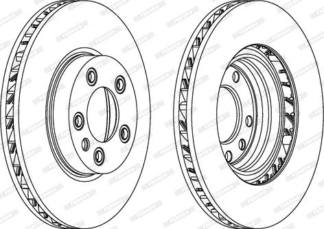 Ferodo DDF159-1 - Тормозной диск autospares.lv