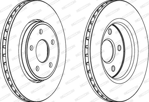 Ferodo DDF1593 - Тормозной диск autospares.lv