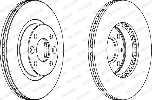 Ferodo DDF159 - Тормозной диск autospares.lv