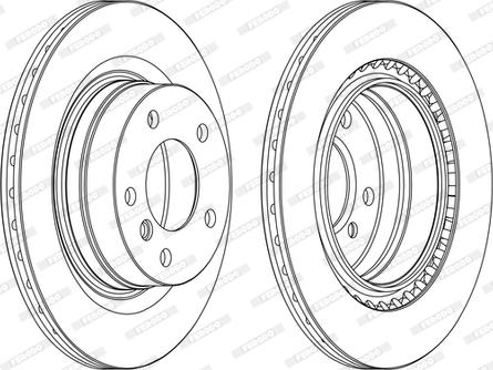 Ferodo DDF1549C-D - Тормозной диск autospares.lv