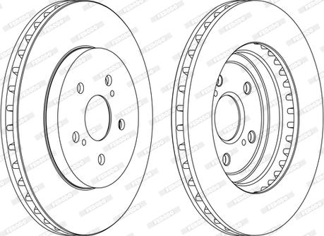 Ferodo DDF1544C-1-D - Тормозной диск autospares.lv