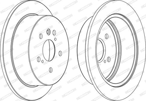 Ferodo DDF1545C-1-D - Тормозной диск autospares.lv