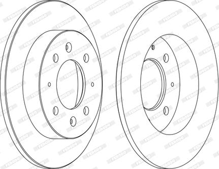 Ferodo DDF1541C-1-D - Тормозной диск autospares.lv