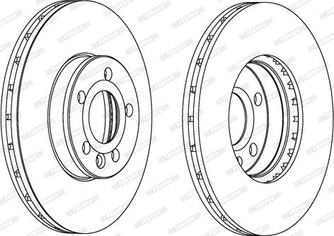 Ferodo DDF1559 - Тормозной диск autospares.lv